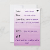 Gymnastik Einladung zum Geburtstag | Gymnastik-Par (Rückseite)