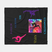 Gymnastik entwirft auf einer schwarzen Fleecedecke (Vorderseite (Horizontal))