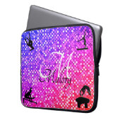 Gymnastik Ereignisse Monogramm Sparkor Personalisi Laptopschutzhülle (Vorderseite Links)