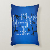 Gymnastik Fähigkeiten Crosswords Blue Pillow / Nam Dekokissen (Vorderseite(Vertikal))