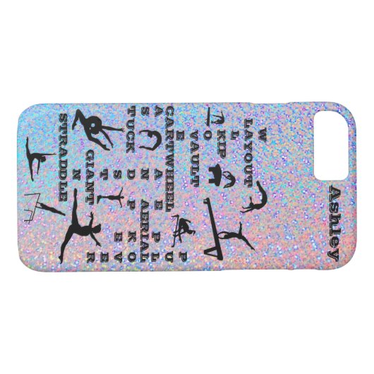 Gymnastik Fähigkeiten Crosswords Hologram Case-Mate iPhone Hülle (Rückseite (Horizontal))