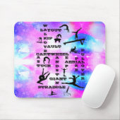 Gymnastik Fähigkeiten Hologram Crossword Mousepad (Mit Mouse)