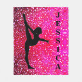 Gymnastik Fallende Herzen Fleece Blanket (Vorderseite)