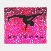 Gymnastik Fallende Herzen Fleece Blanket (Vorderseite (Horizontal))