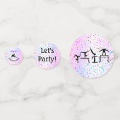 Gymnastik - Farben und Sterne überall Konfetti (Rückseiten)