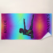 Gymnastik Farben Word Art Beach Handtuch (Vorderseite)