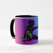 Gymnastik Farben Word Art Tasse (Vorderseite Links)