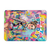 Gymnastik farbenfroh bemalt personalisierten Gebur Magnet (Horizontal)