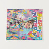 Gymnastik farbenfroh bemalt personalisierten Gebur Wandteppich (Vorderseite (Horizontal))