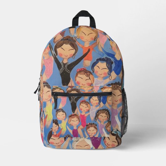 Gymnastik farbiges Mustergeschenk Bedruckter Rucksack (Vorderseite)