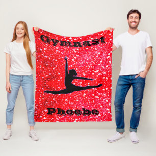 Gymnastik Fleece Blanket für Mädchen w / Herz