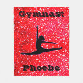 Gymnastik Fleece Blanket für Mädchen w / Herz (Vorderseite)