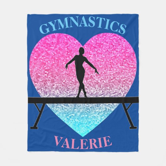 Gymnastik Fleece Blanket mit dem Namen Gymnast (Vorderseite)