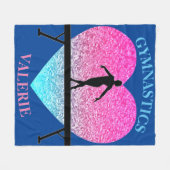 Gymnastik Fleece Blanket mit dem Namen Gymnast (Vorderseite (Horizontal))