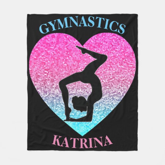 Gymnastik Fleece Blanket mit dem Namen Gymnast (Vorderseite)
