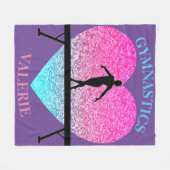 Gymnastik Fleece Blanket mit dem Namen Gymnast (Vorderseite (Horizontal))