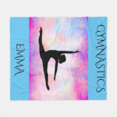 Gymnastik Fleecedecke mit personalisiertem Namen. (Vorderseite (Horizontal))