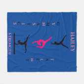 Gymnastik Fleecedecke mit personalisiertem Namen. (Vorderseite (Horizontal))