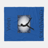 Gymnastik Fleecedecke mit personalisiertem Namen. (Vorderseite (Horizontal))