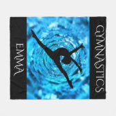 Gymnastik Fleecedecke mit personalisiertem Namen. (Vorderseite (Horizontal))