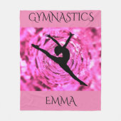 Gymnastik Fleecedecke mit personalisiertem Namen. (Vorderseite)