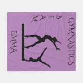 Gymnastik Fleecedecke mit personalisiertem Namen. (Vorderseite (Horizontal))