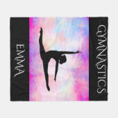Gymnastik Fleecedecke mit personalisiertem Namen. (Vorderseite (Horizontal))