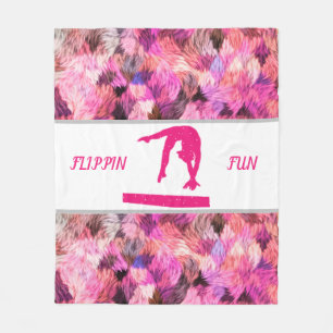 GYMNASTIK "FLIPPIN FUN" FLEECE BLANKET.