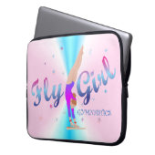 Gymnastik - Fly Girl Laptop-Sieb Laptopschutzhülle (Vorderseite Links)