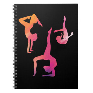 Gymnastik Frauen Rhythmusgymnastik Farbenfroh Notizblock