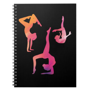 Gymnastik Frauen Rhythmusgymnastik Farbenfroh Notizblock