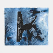 Gymnastik "Frohe Weihnachten" gefroren Fleecedecke (Vorderseite (Horizontal))