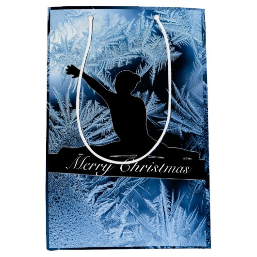 Gymnastik "Frohe Weihnachten" gefroren Mittlere Geschenktüte (Vorderseite)