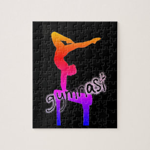 Gymnastik Funky Schriftart Gymnast Puzzle