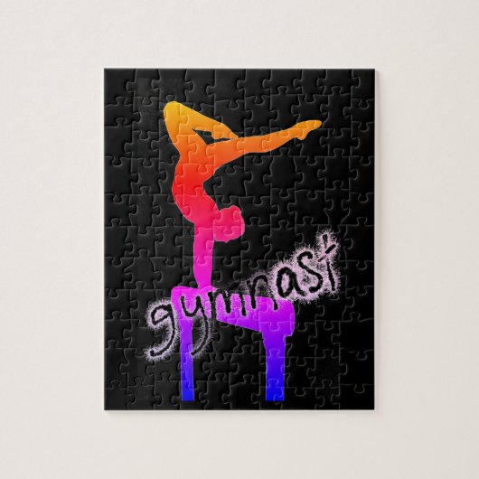 Gymnastik Funky Schriftart Gymnast Puzzle (Vertikal)