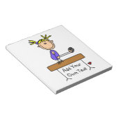 Gymnastik für die eigene Blondine Notizblock (angewinkelt)