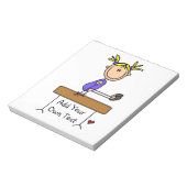 Gymnastik für die eigene Blondine Notizblock (Rotiert)