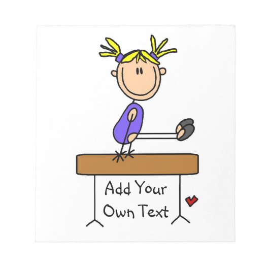 Gymnastik für die eigene Blondine Notizblock (Vorderseite)