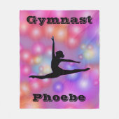Gymnastik für Mädchen Blasen Fleecedecke (Vorderseite)