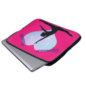 Gymnastik für Mädchen Custom Hot Pink / Royal Lila Laptopschutzhülle (Vorne Knopf)