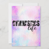 Gymnastik für Mädchen - Geburtstag individuell anp Einladung (Rückseite)