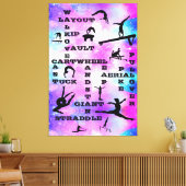 Gymnastik für Mädchen Große Leinwand Art 40" x 60" (Insitu (Wohnzimmer))