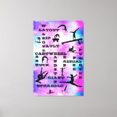 Gymnastik für Mädchen Große Leinwand Art 40" x 60" (Vorderseite)