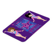 Gymnastik für Mädchen: Gymnastik Magnet (Linke Seite)