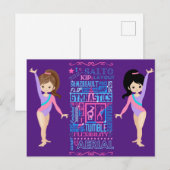 Gymnastik für Mädchen: Gymnastik Postkarte (Vorne/Hinten)