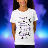 Gymnastik für Mädchen Lila Schwerter T - Shirt