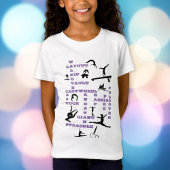 Gymnastik für Mädchen Lila Schwerter T - Shirt