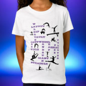 Gymnastik für Mädchen Lila Schwerter T - Shirt