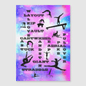 Gymnastik für Mädchen - Magnetkarte (Vorderseite)