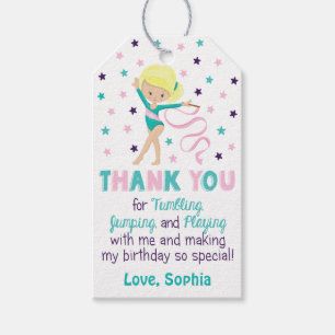 Gymnastik Fvor Tags ・ Geburtstagsparty Gift Tags Geschenkanhänger